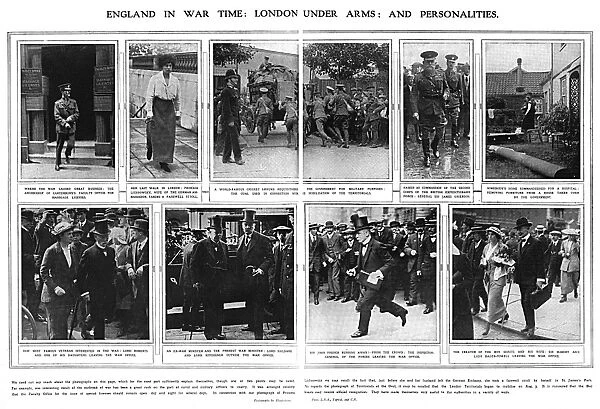 The onset of World War One in England