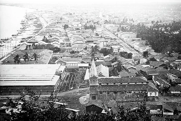 Panorama of Guayaquil, Ecuador, before the Great Fire
