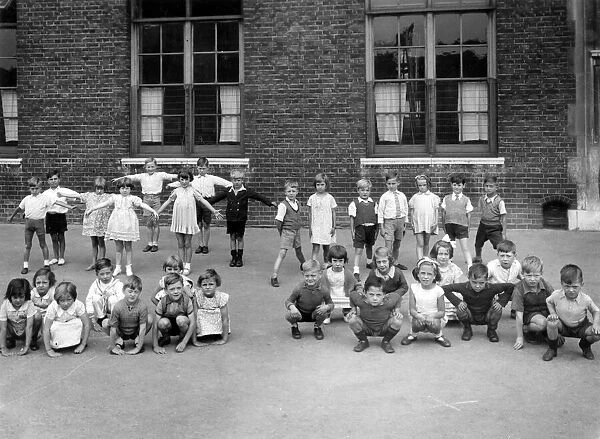 Playground scene, Junior School, East End of London