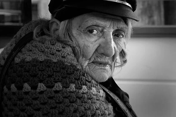 Portrait of an old woman, Venice, Italy