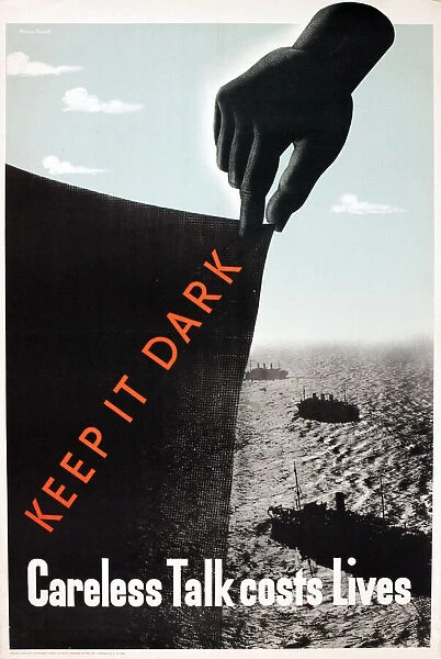 Poster, Keep it Dark, Careless Talk Costs Lives, WW2