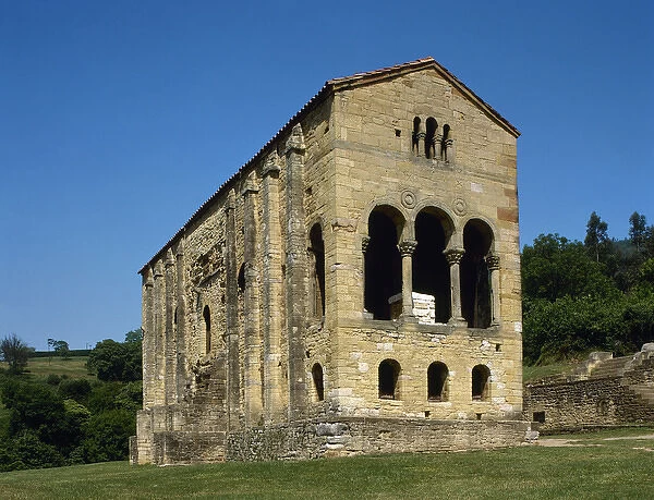 Pre-Romanesque Asturian architecture. Spain. Church of St Ma