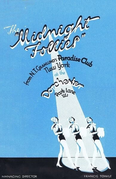Programme for The Midnight Follies at the Dorchester