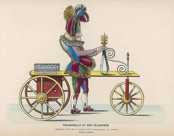 Pulcinello and velocipede