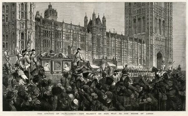 Queen Victoria opens Parliament 1880