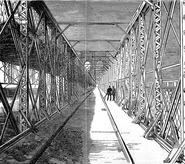 The Railway Line across Brooklyn Bridge, New York, 1883