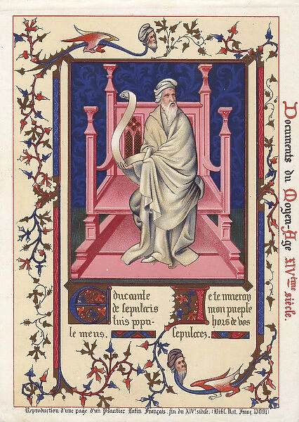 Reproduction of a page from a French psalter