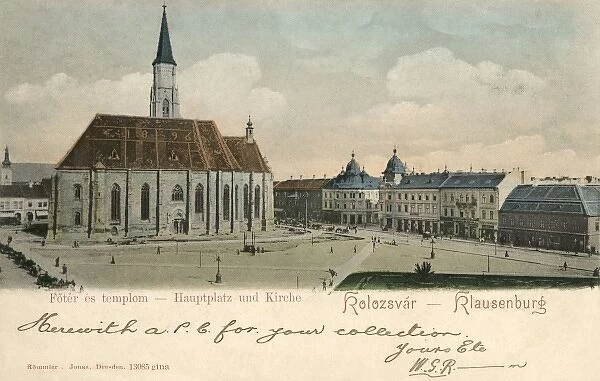 Romania - Cluj-Napoca - Main Square and Church