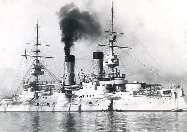 Russian battleship Tsarevich at Toulon, France