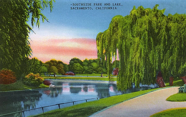 Sacramento, California, USA - Southside Park and Lake