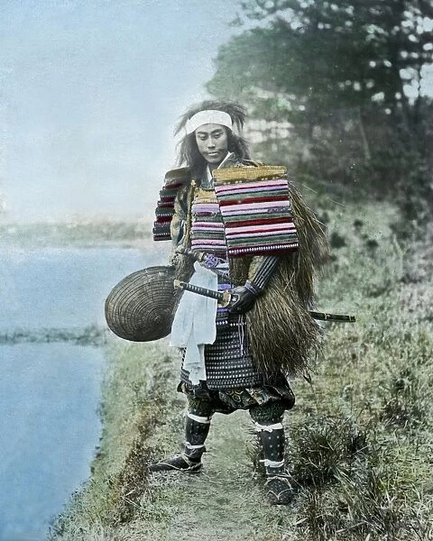 Samurai warrior in armour, Japan