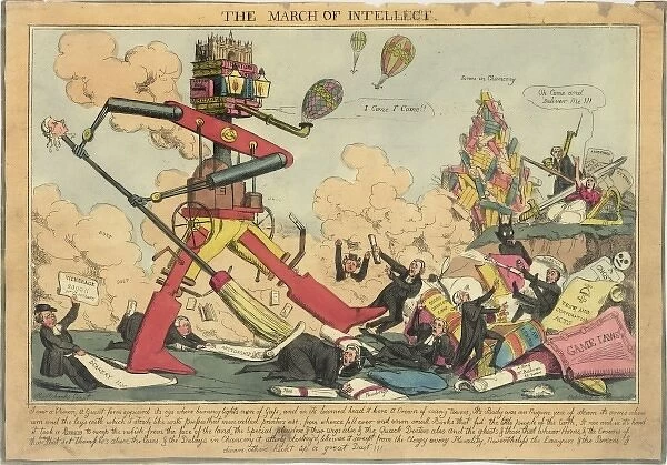 Satirical cartoon, The March of Intellect