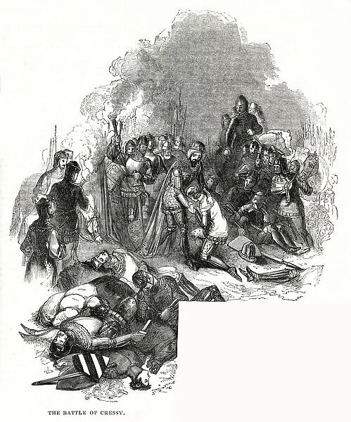 Scene at the Battle of Crecy, Picardy, France
