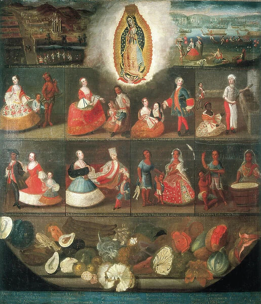 Scenes of Mestizaje. Circa 1750. Casta paintings
