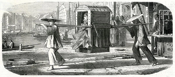 Sedan Chair in Shanghai 1860