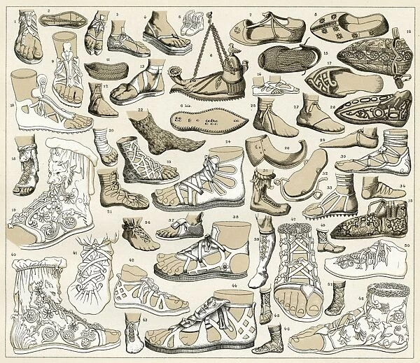 A selection of ancient Greek and Roman sandals