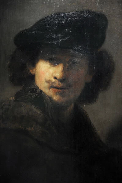 Self-portrait with Velvet Beret and Furred Mantel, 1634, by