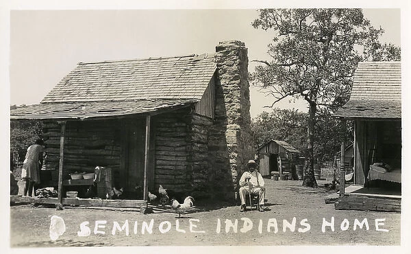 Seminole Indian home, Florida, USA