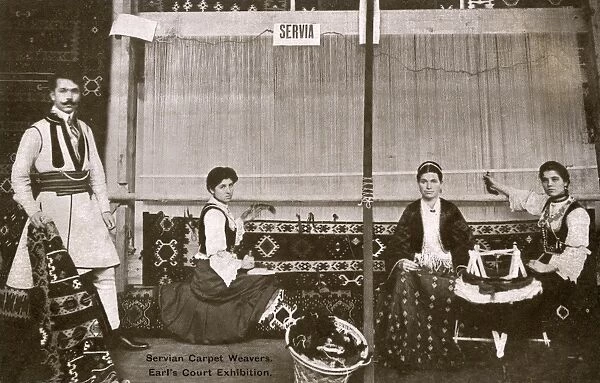Serbian Carpet Weavers - Earls Court Exhibition