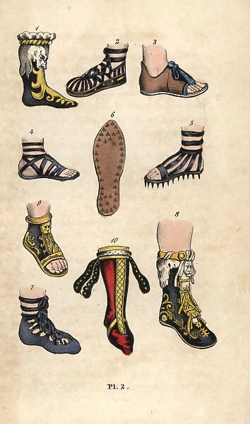 Shoes, boots and sandals of ancient Rome