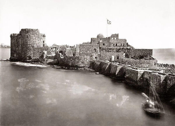 Sidon Sea Castle, Lebanon, c. 1890