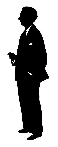 Silhouette of man in casual pose