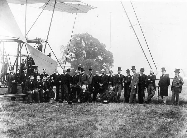 Sir Hiram Maxim and his first aeroplane