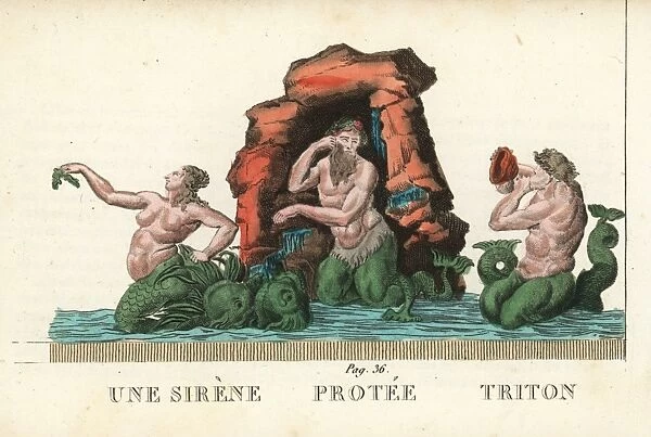 Siren, Proteus and Triton, Greek sea gods