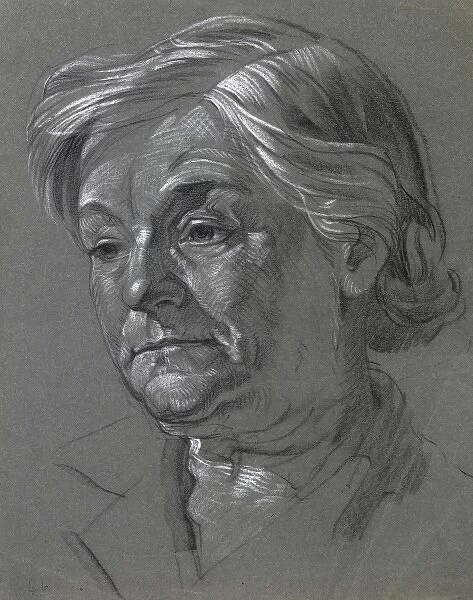 Sketch of a middle-aged woman