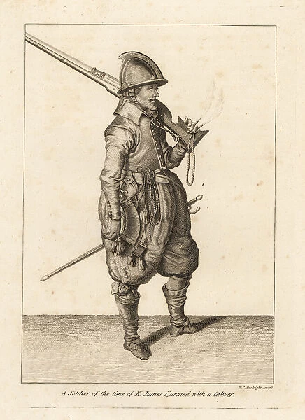 Soldier of the time of King James I armed