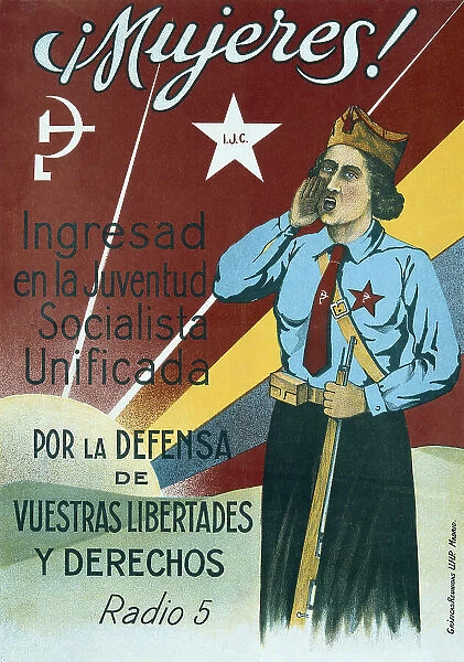 Spanish Civil War. Mujeres, ingresad en la Juventud