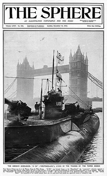 Sphere cover - German U boat in Thames by Tower Bridge
