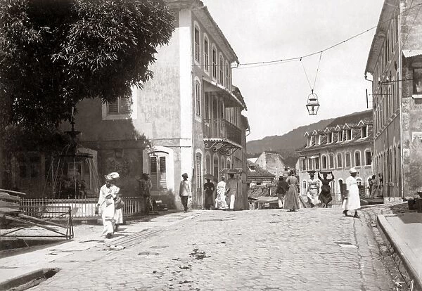 St Pierre, Martinique, West Indies, circa 1900 - Rue Victor