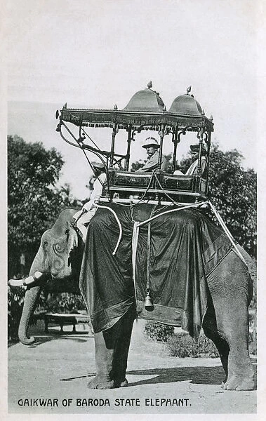 The State Elephant of H H Gaekwar of Baroda, India