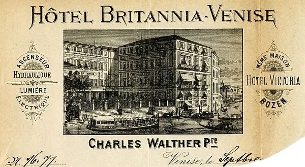 Stationery design, Hotel Britannia, Venice, Italy