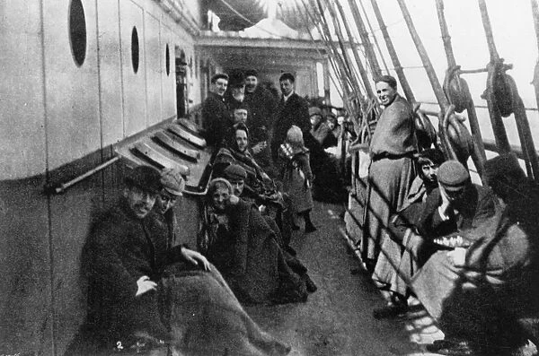Steerage passengers on an emigrant ship