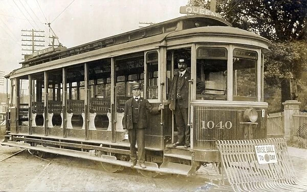 Tram. Street car In Toronto, Canada in the 1900s