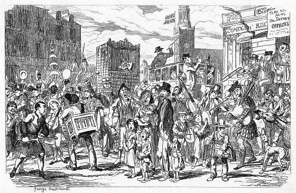 Street music: St Cecilias Day street scene, 1837