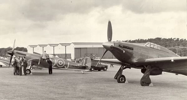 Supermarine Spitfire Vb, AB910 and Hawker Hurricane
