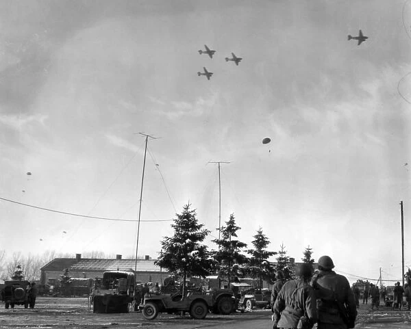 Supplies dropped at Bastogne