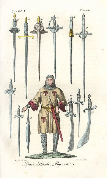 Swords, rapiers and daggers of the 13th century