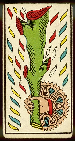 Tarot Card - As de Baton (Ace of Clubs)