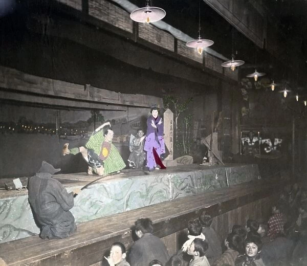 Theatrical performance, Japan, circa 1880s