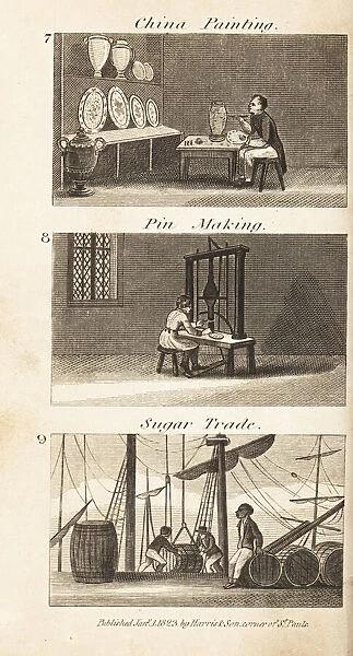 Trades in Regency England: china painting, pin making