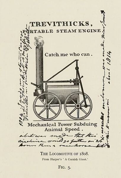 Trevithicks portable steam engine - Catch me who can