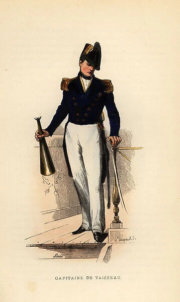 Uniform of a ships captain, French Navy, 1844