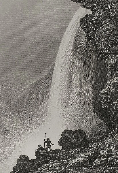 United States. Niagara Falls. Engraving by Van der Burgh