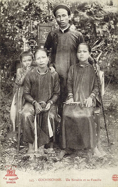 Vietnam - A notable local official and his family
