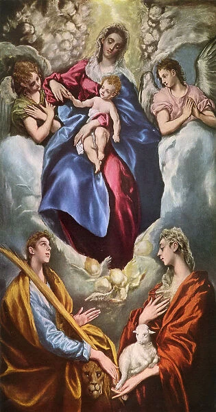 Virgin Mary with Santa Ines and Santa Tecla by El Greco