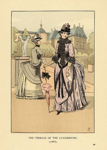 Women on the terrace of the Luxembourg Gardens, 1885